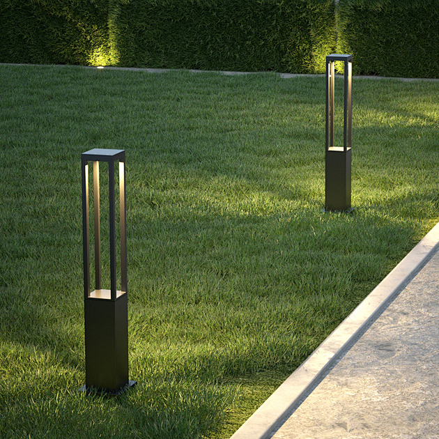 智能方柱彩光草坪灯